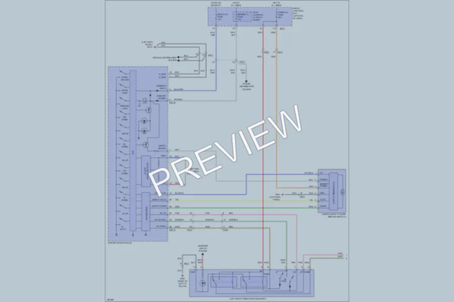 2013 Hyundai SantaFeSport Power Windows wiring diagram preview
