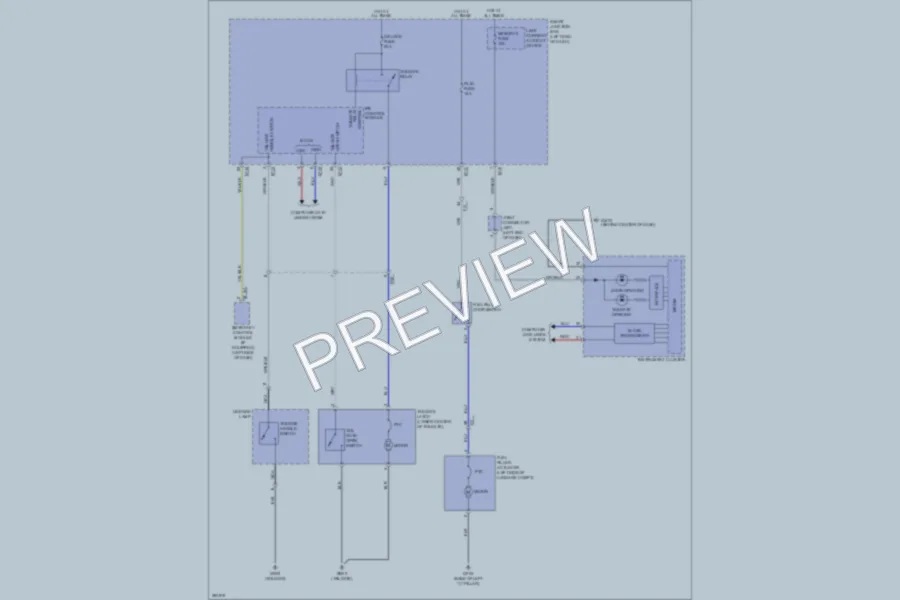 2013 Hyundai SantaFeSport Trunk Tailgate Fuel Door wiring diagram preview