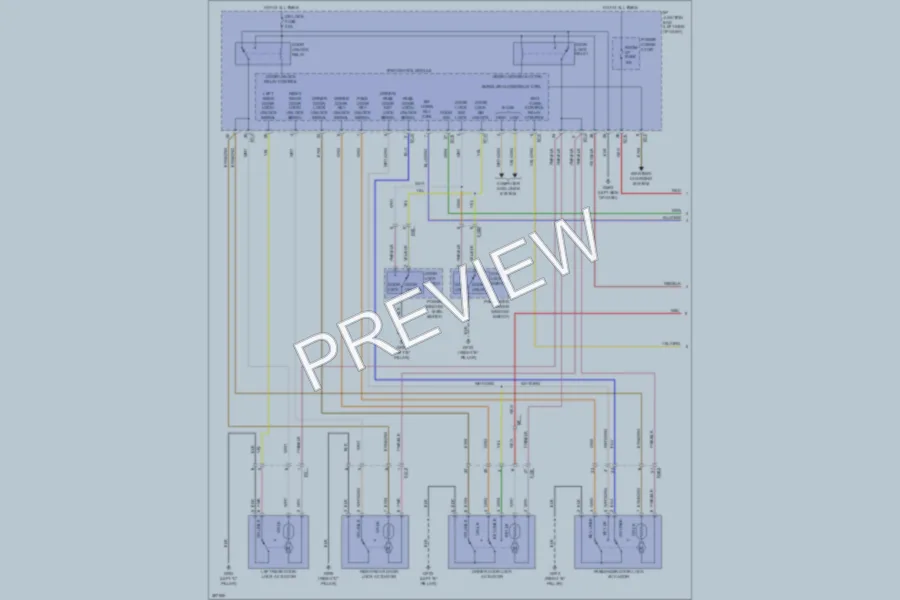 2013 Hyundai Sonata Power Door Locks wiring diagram preview