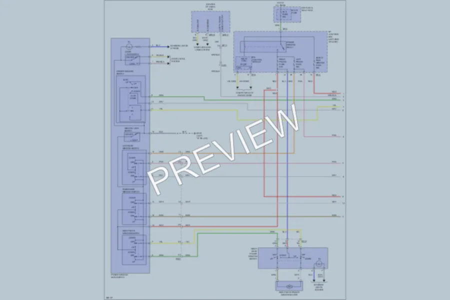 2013 Hyundai Sonata Power Windows wiring diagram preview