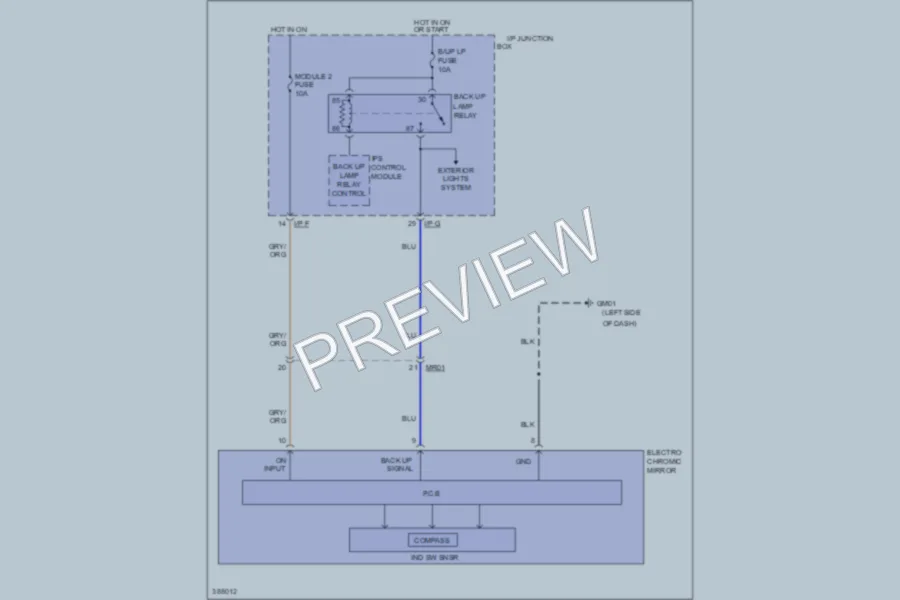 2013 Hyundai Tucson Power Mirrors wiring diagram preview