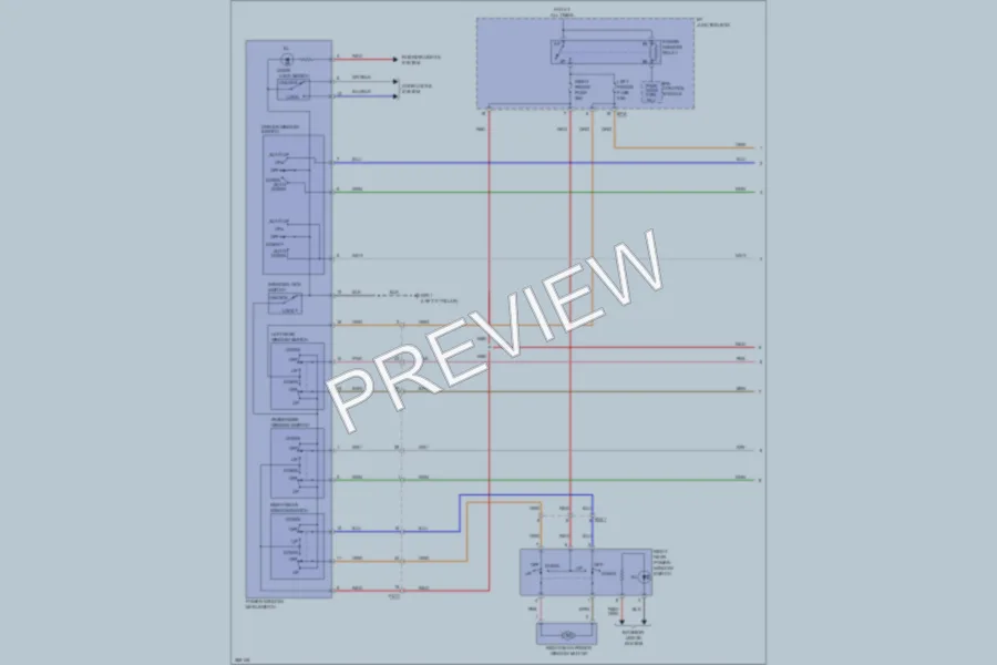 2013 Hyundai Tucson Power Windows wiring diagram preview
