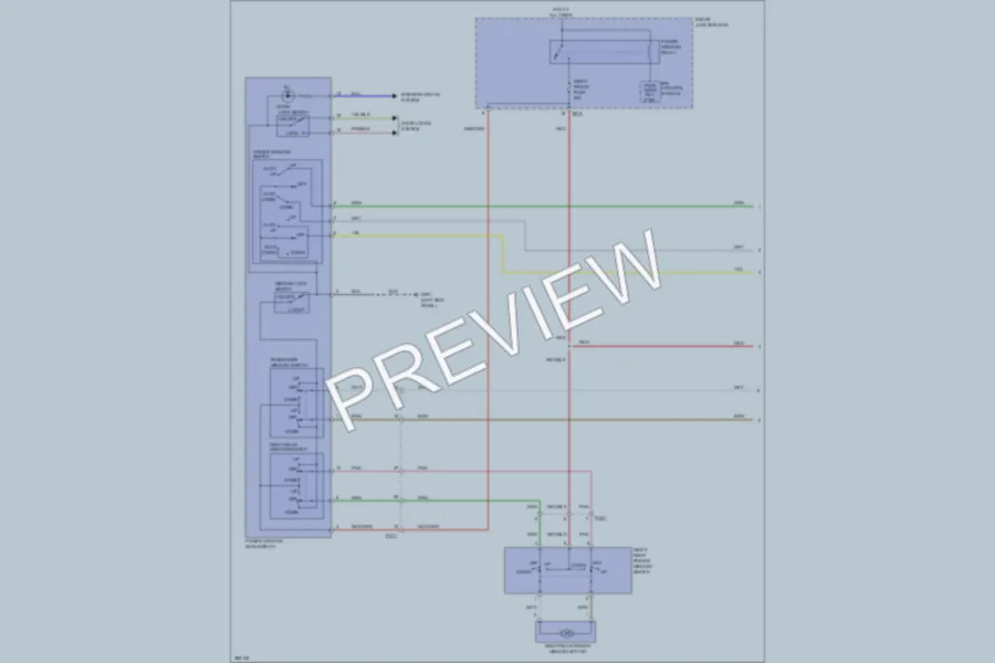 2013 Hyundai Veloster Power Windows wiring diagram preview