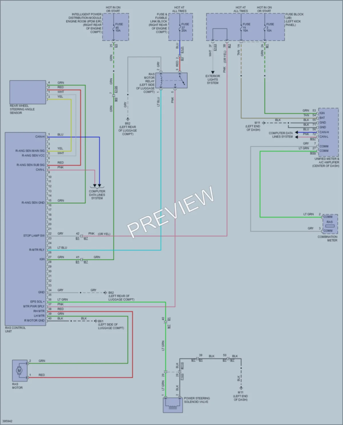 2013 Infiniti FX37 Electronic Power Steering wiring diagram preview