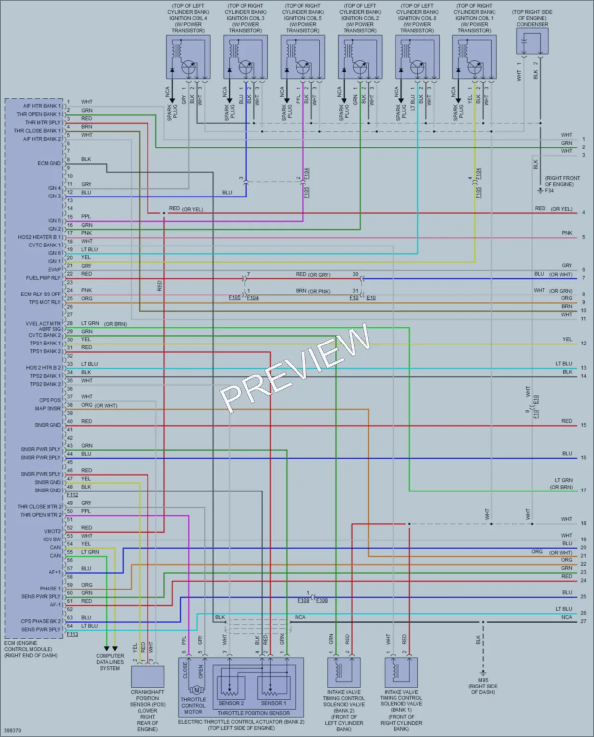 2013 Infiniti FX37 Engine Performance wiring diagram preview