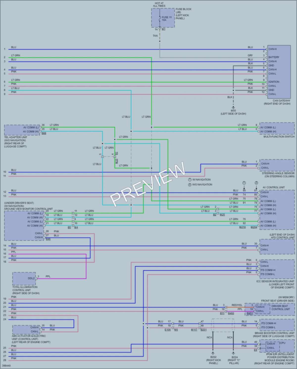 2013 Infiniti FX50 Computer Data Lines wiring diagram preview