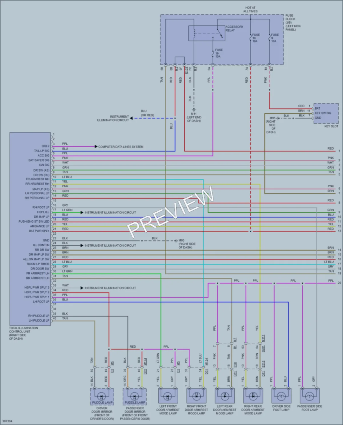 2013 Infiniti FX50 Interior Lights wiring diagram preview