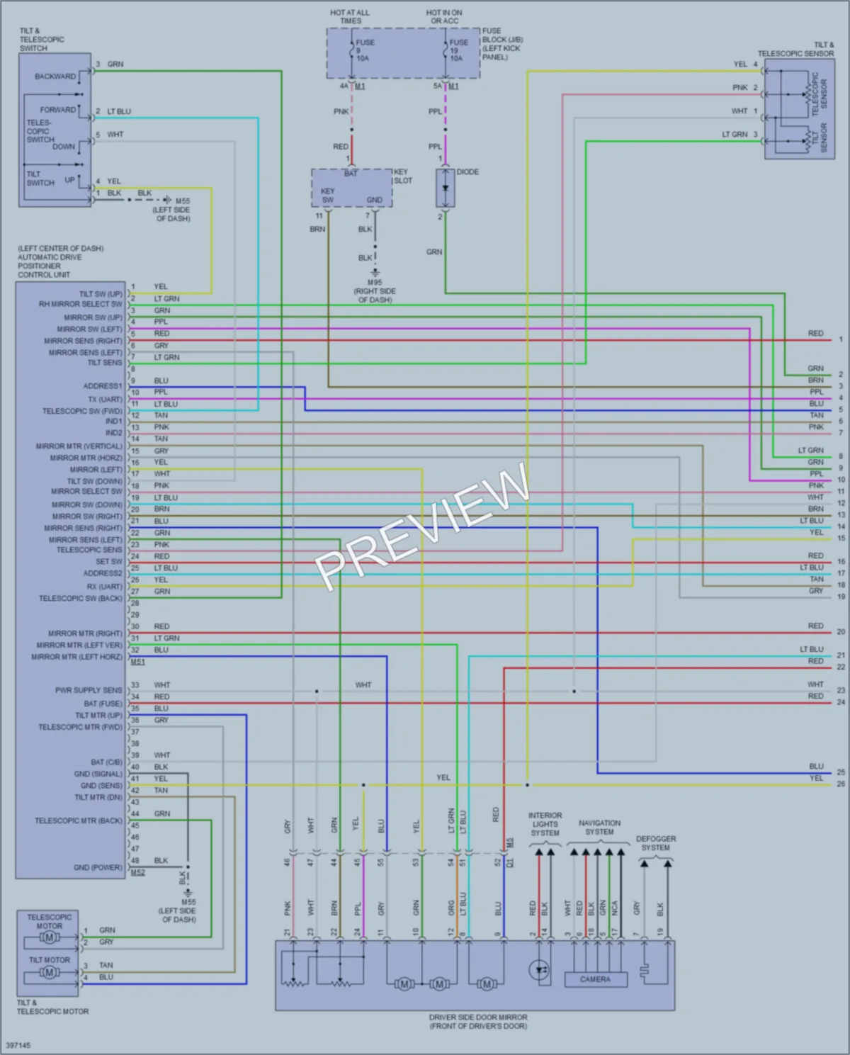 2013 Infiniti FX50 Memory Systems wiring diagram preview