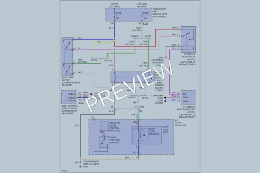 2013 Infiniti G37 Shift Interlock wiring diagram preview