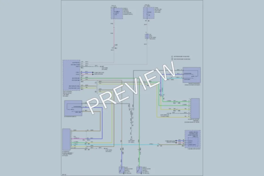 2013 Infiniti JX35 Power Top Sunroof wiring diagram preview