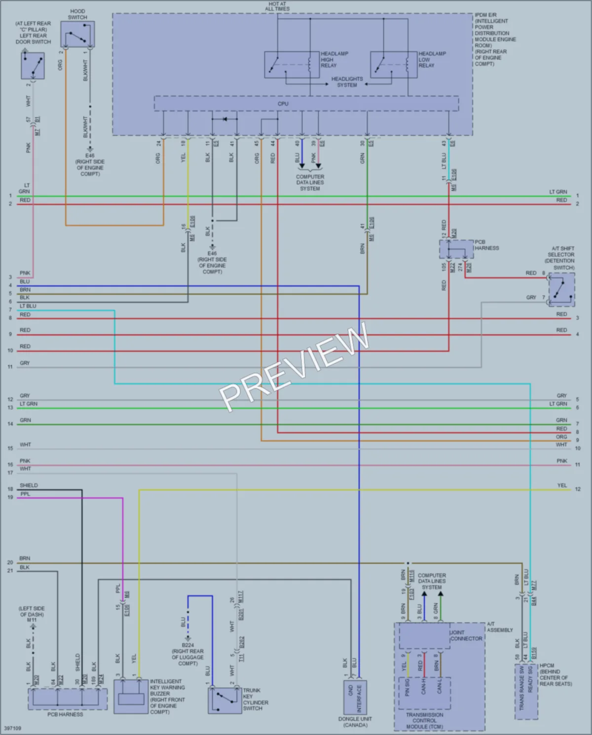 2013 Infiniti M35h Anti Theft wiring diagram preview