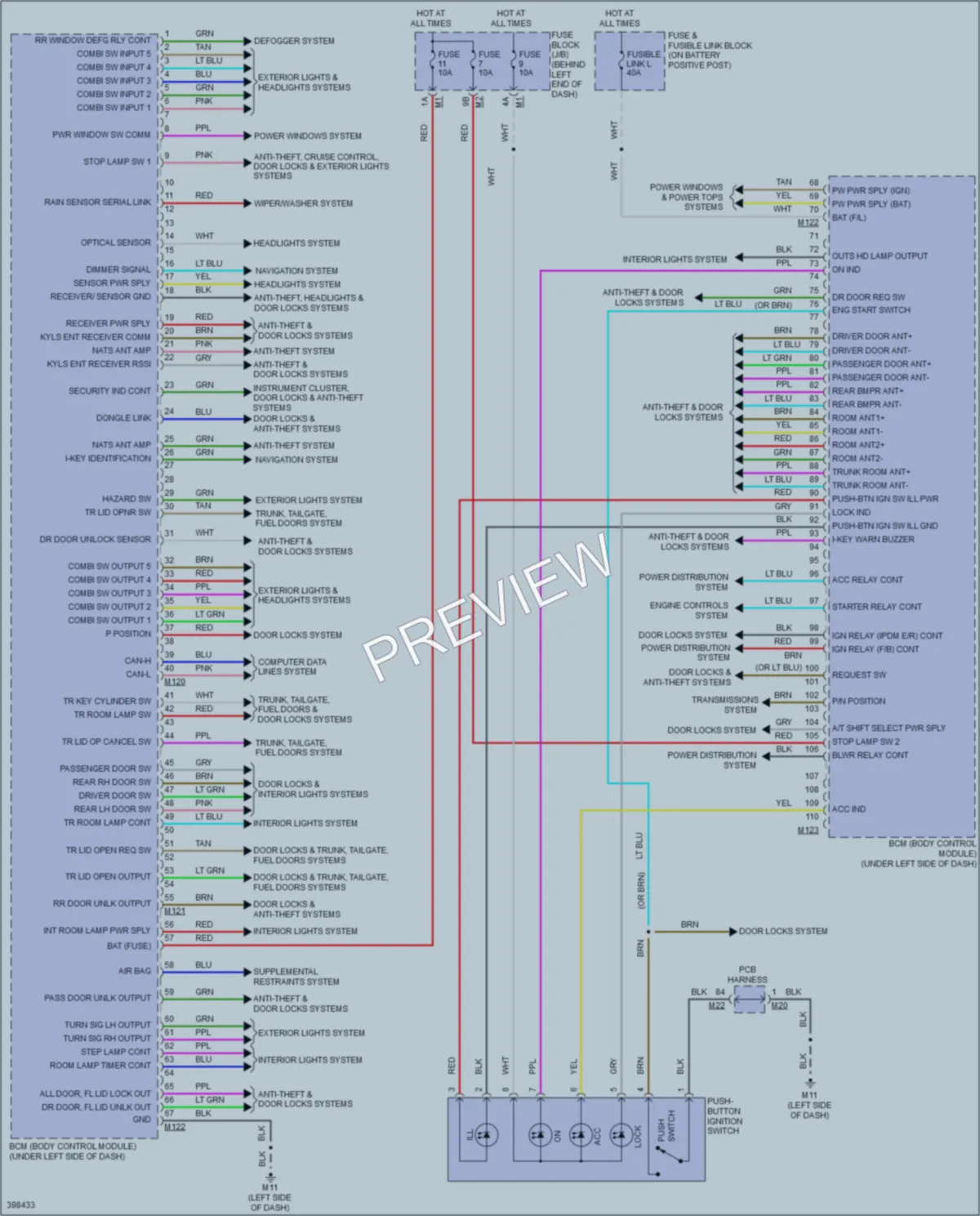 2013 Infiniti M35h Body Control Modules wiring diagram preview