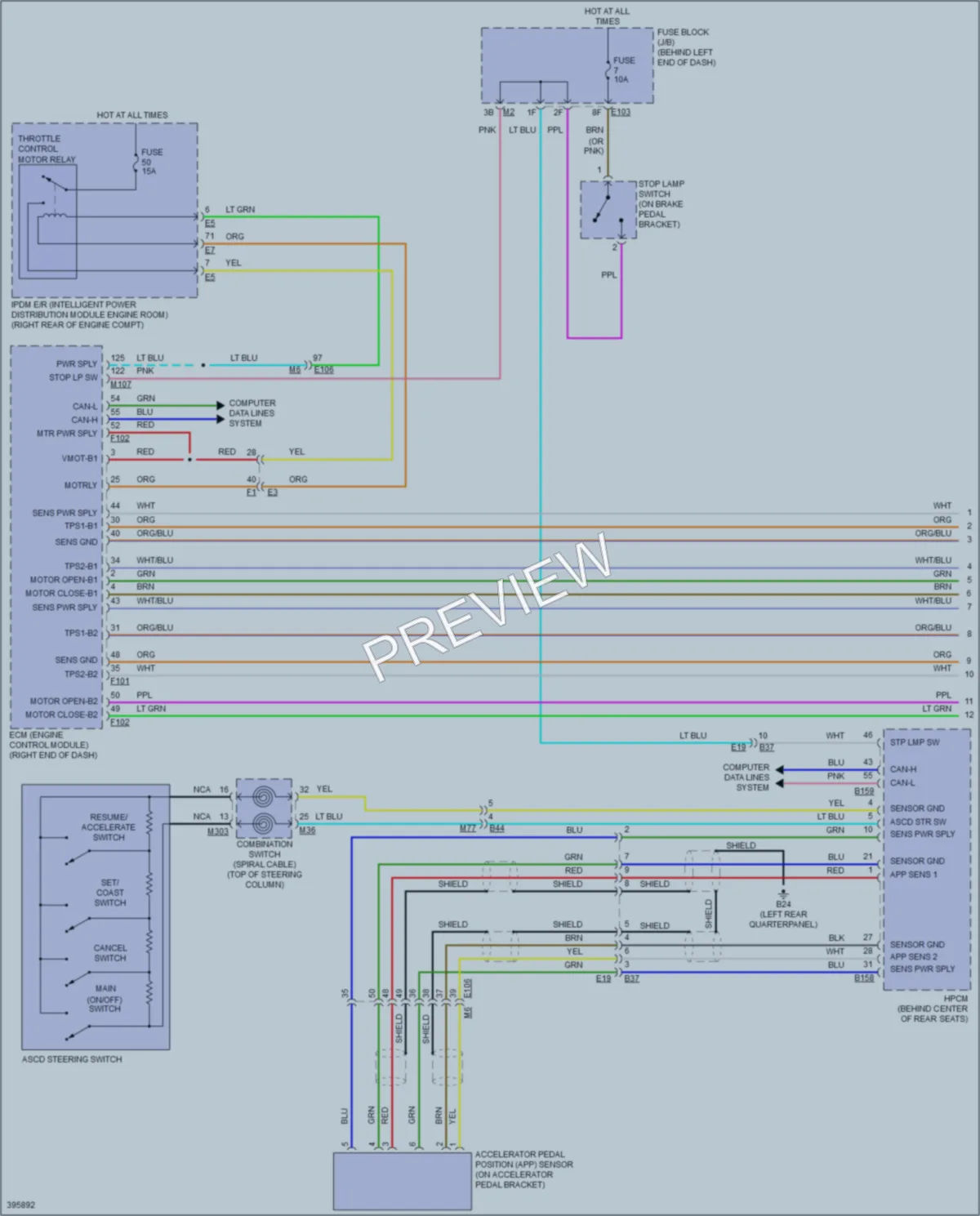 2013 Infiniti M35h Cruise Control wiring diagram preview