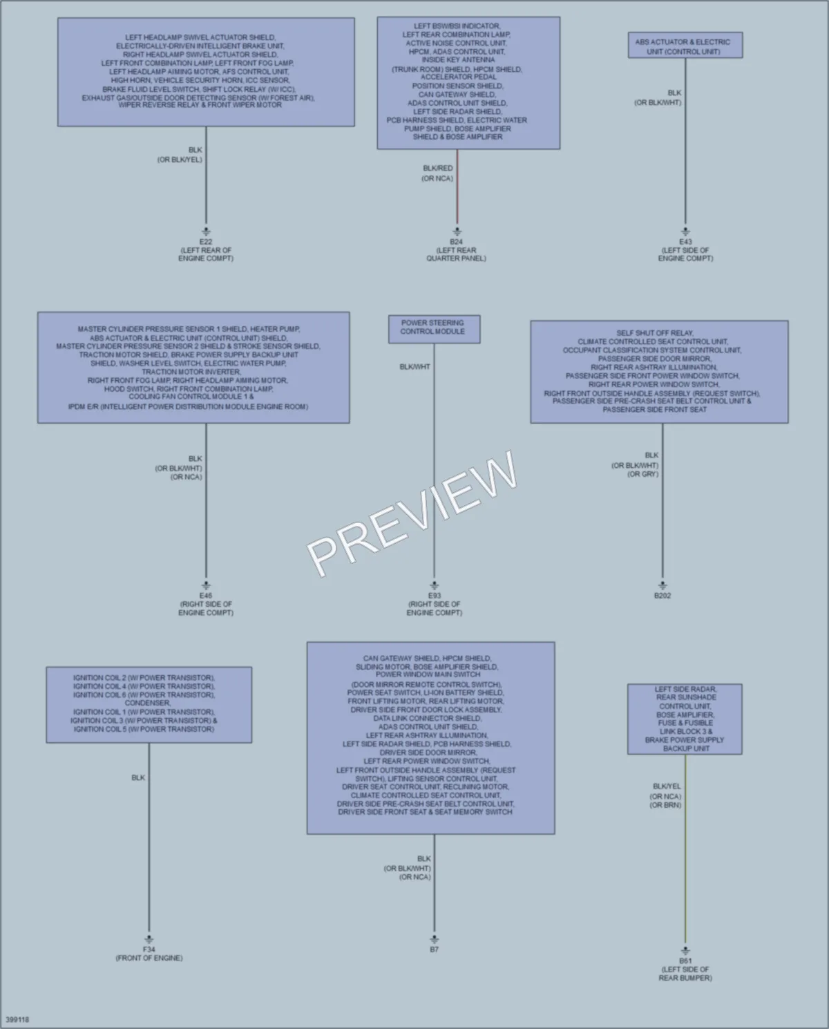 2013 Infiniti M35h Ground Distribution wiring diagram preview