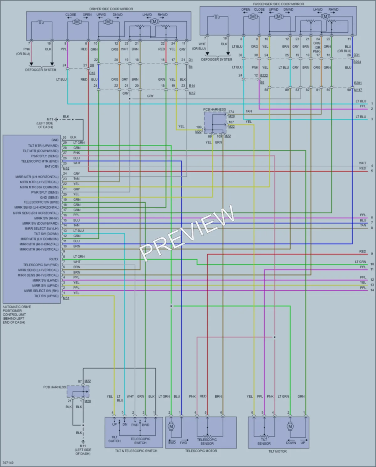 2013 Infiniti M35h Memory Systems wiring diagram preview