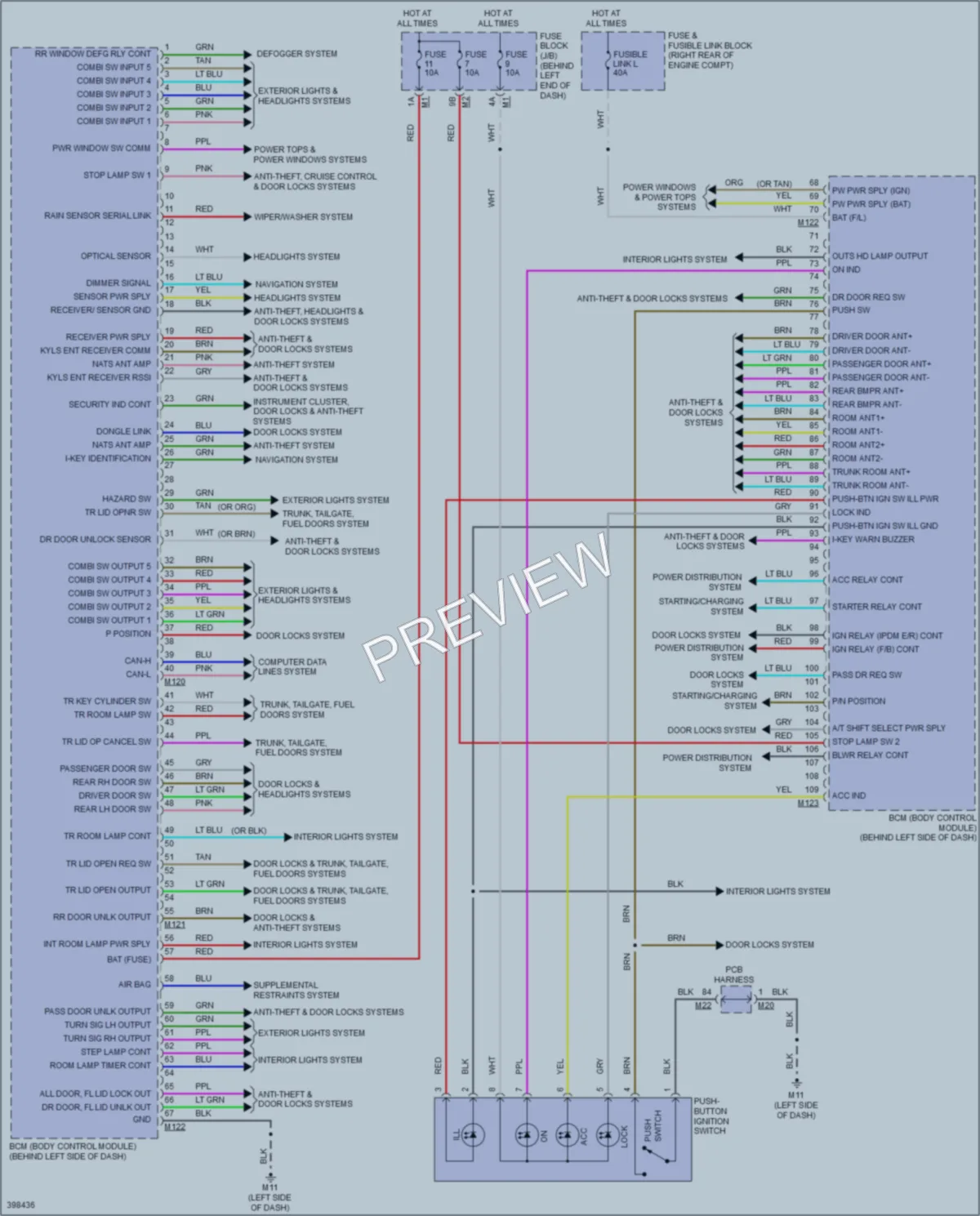 2013 Infiniti M37x Body Control Modules wiring diagram preview