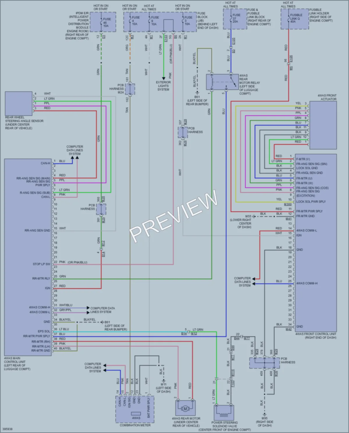 2013 Infiniti M37x Electronic Power Steering wiring diagram preview