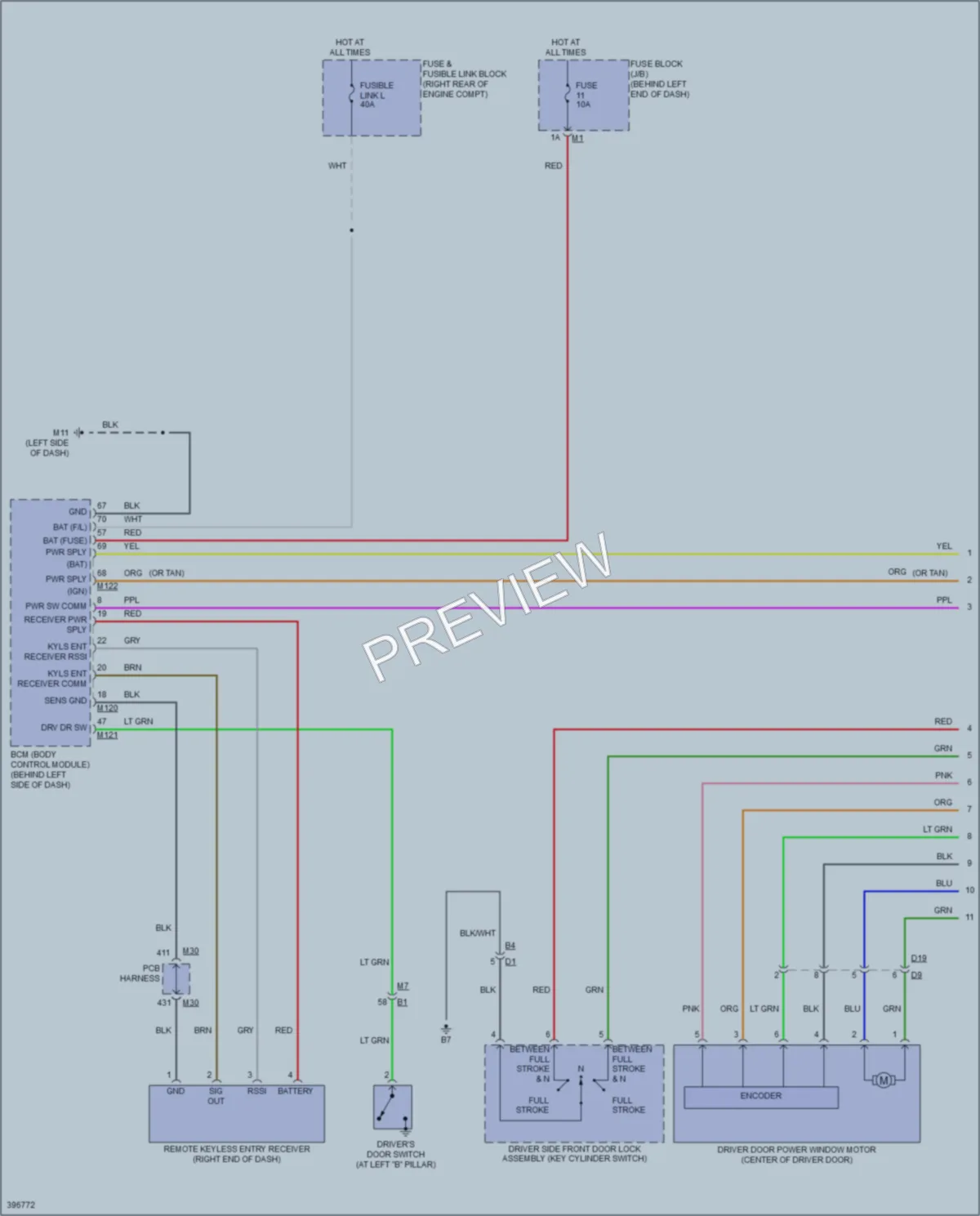 2013 Infiniti M37x Power Windows wiring diagram preview