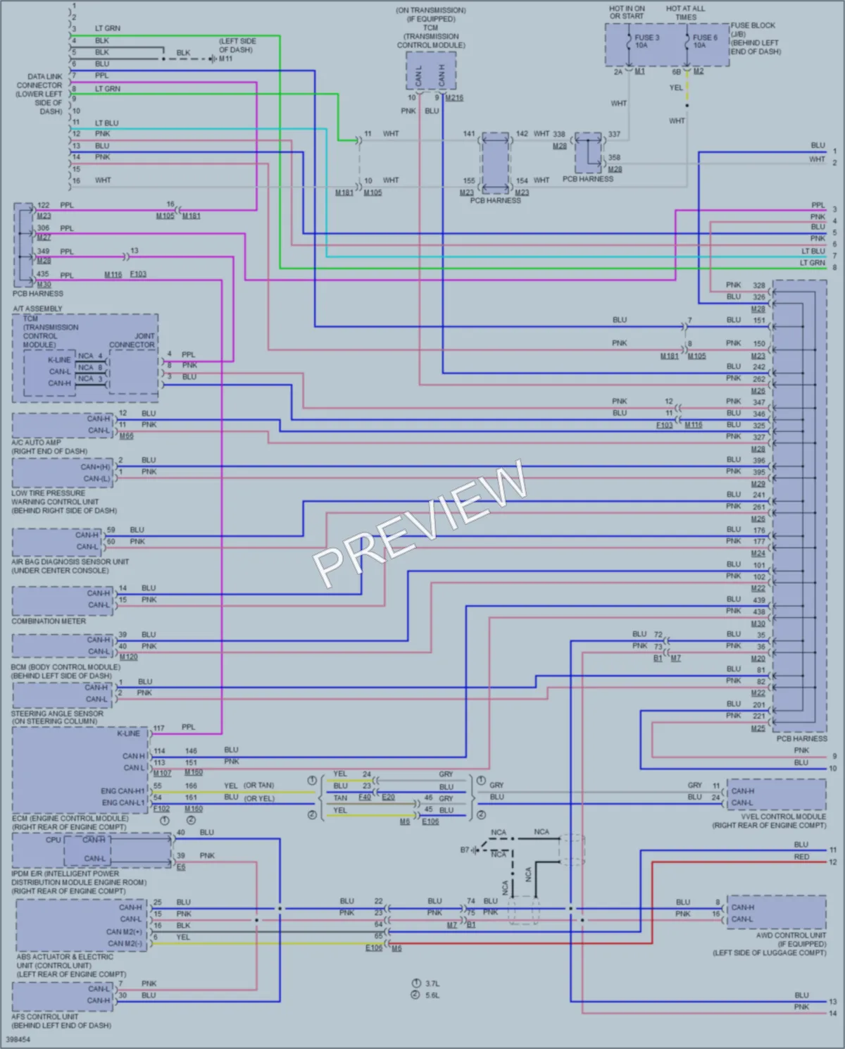 2013 Infiniti M56 Computer Data Lines wiring diagram preview