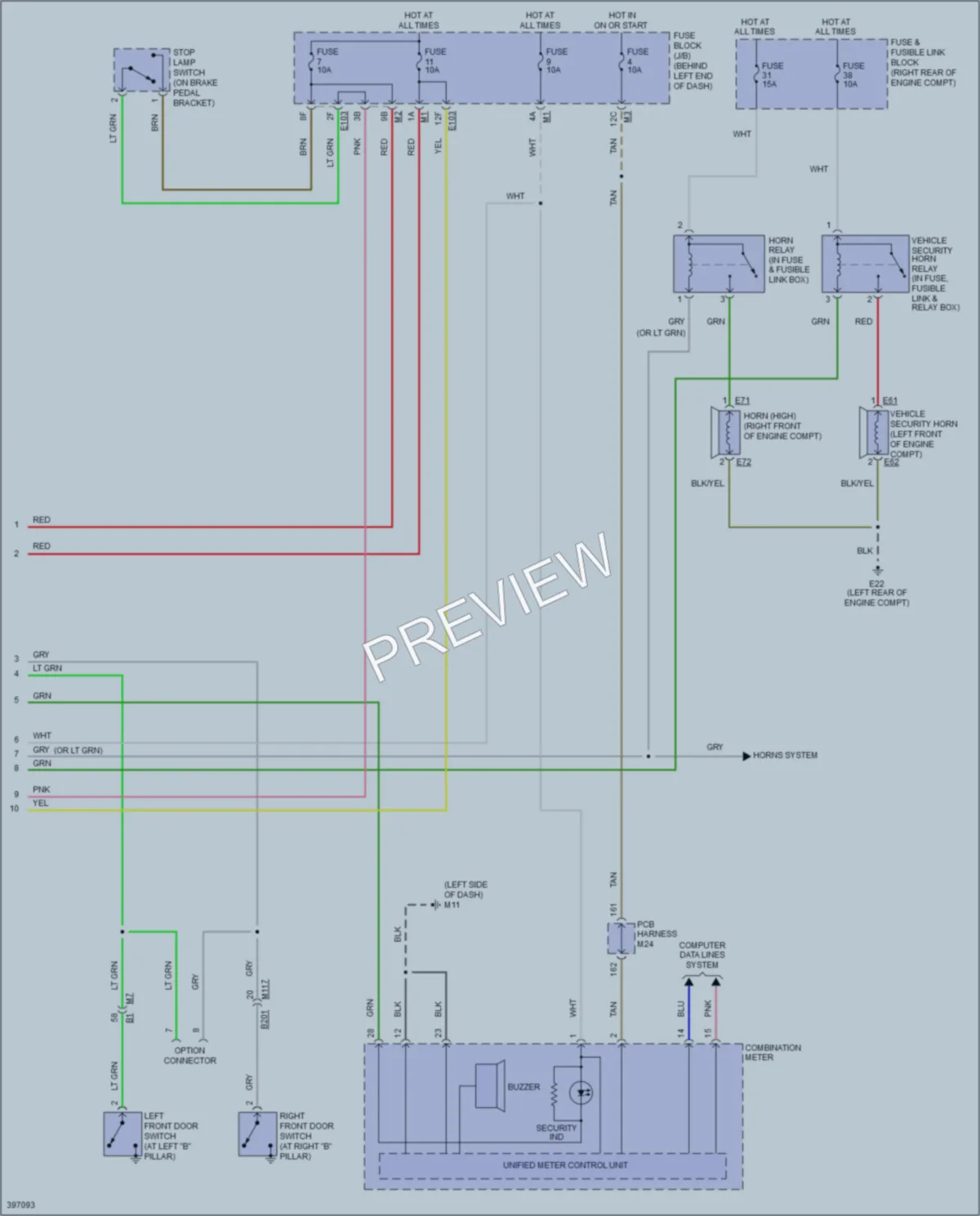 2013 Infiniti M56x Anti Theft wiring diagram preview