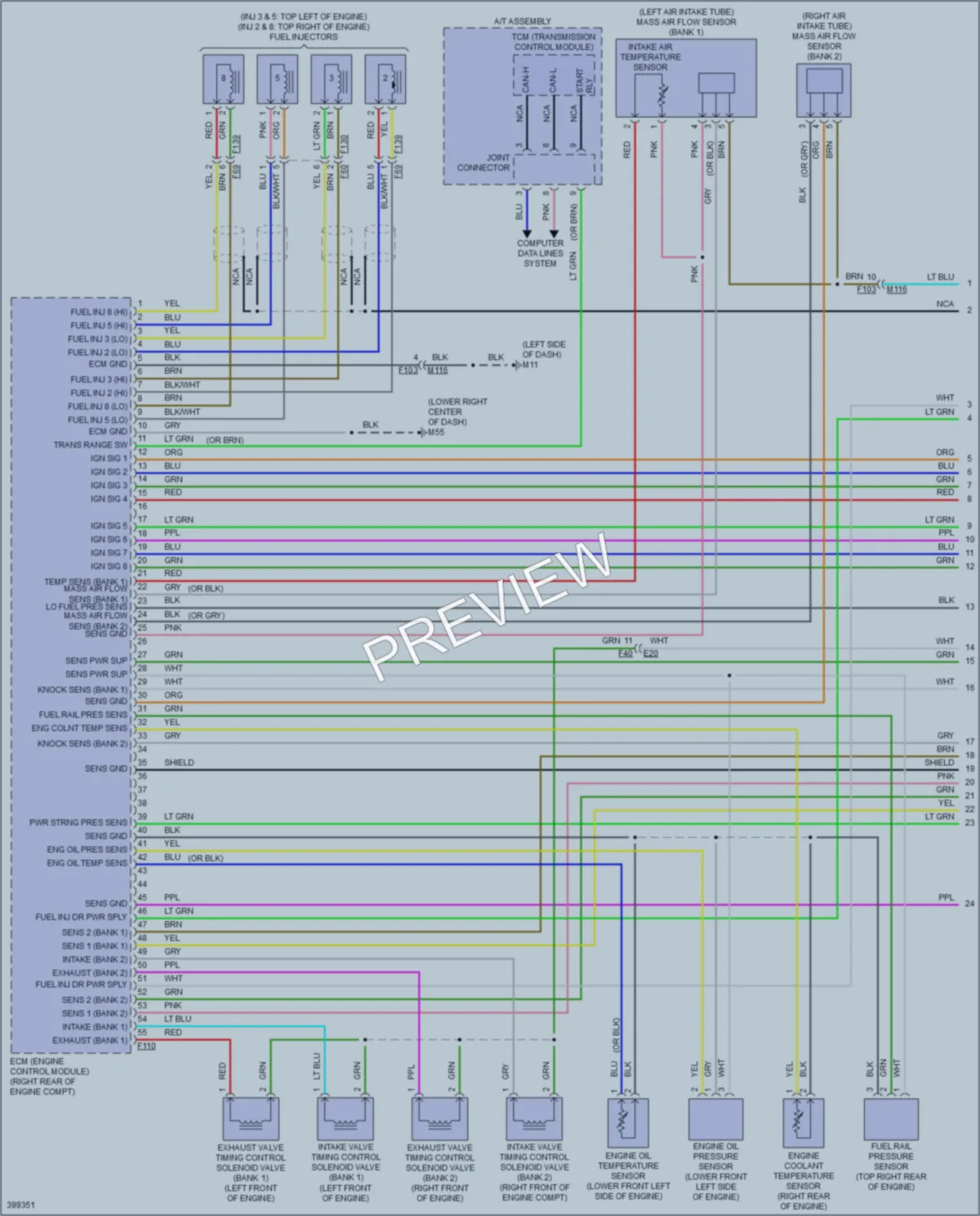 2013 Infiniti M56x Engine Performance wiring diagram preview