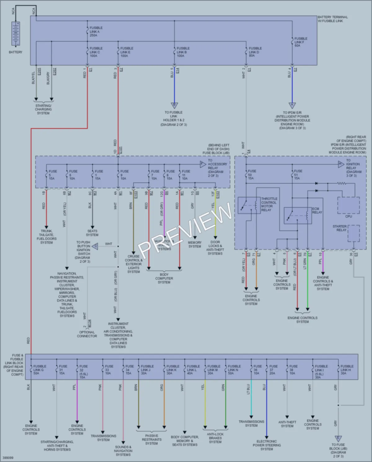 2013 Infiniti M56x Power Distribution wiring diagram preview