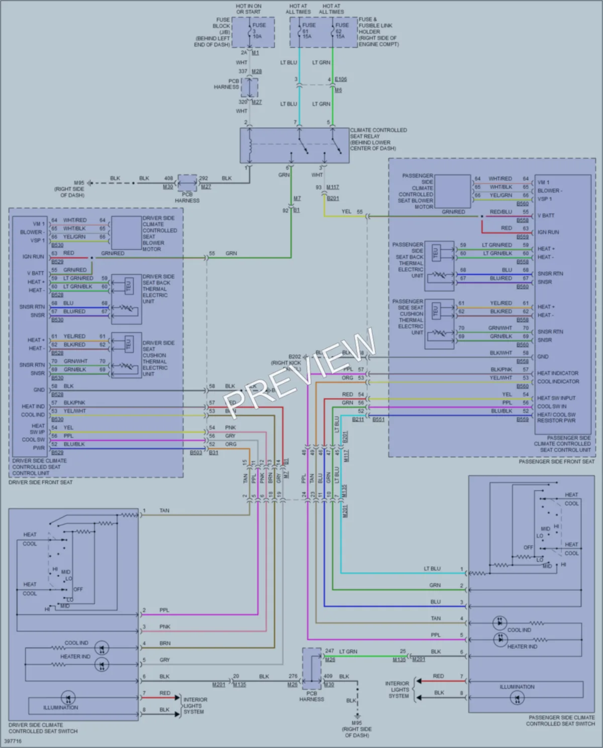 2013 Infiniti M56x Power Seats wiring diagram preview