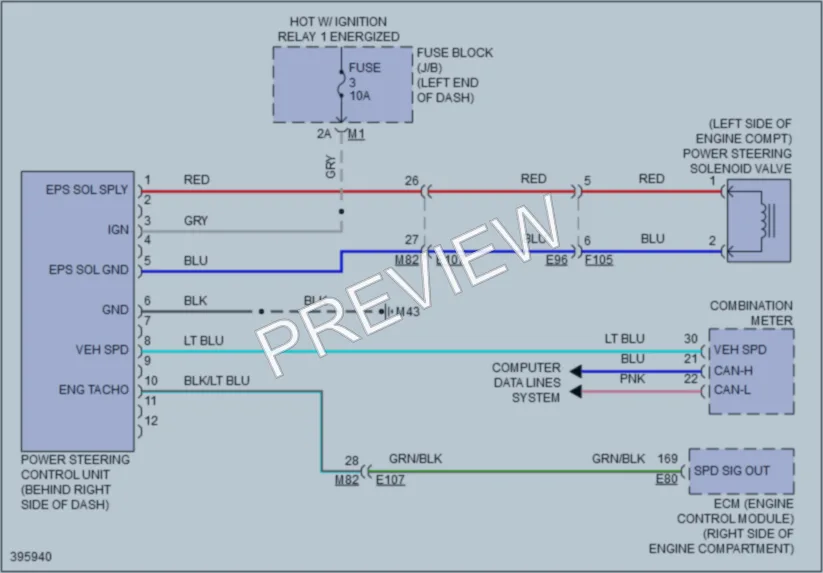 2013 Infiniti QX56 Electronic Power Steering wiring diagram preview