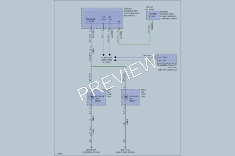 2013 Jaguar XJLPortfolio Exterior Lights wiring diagram preview