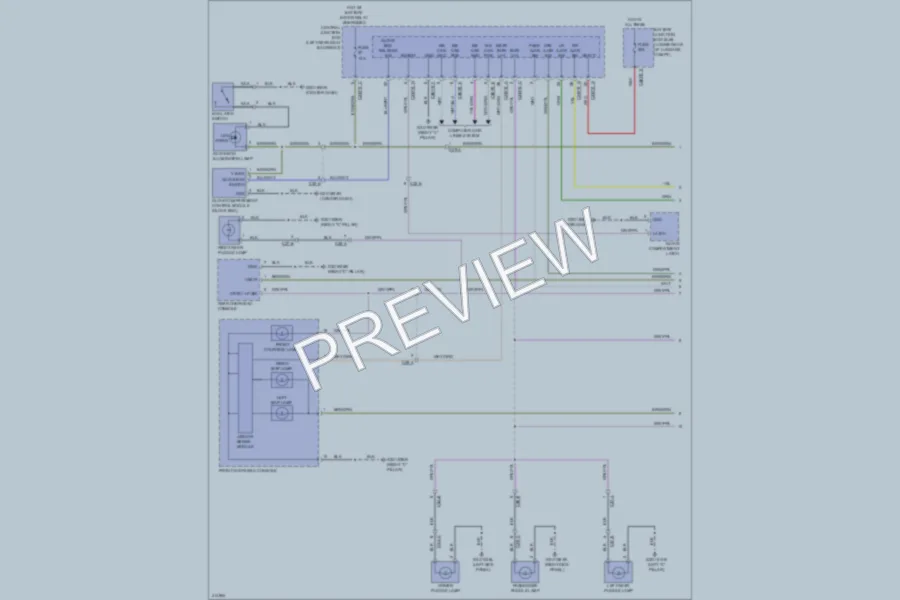 2013 Jaguar XJLPortfolio Interior Lights wiring diagram preview