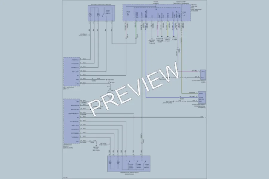 2013 Jaguar XJLPortfolio Power Door Locks wiring diagram preview