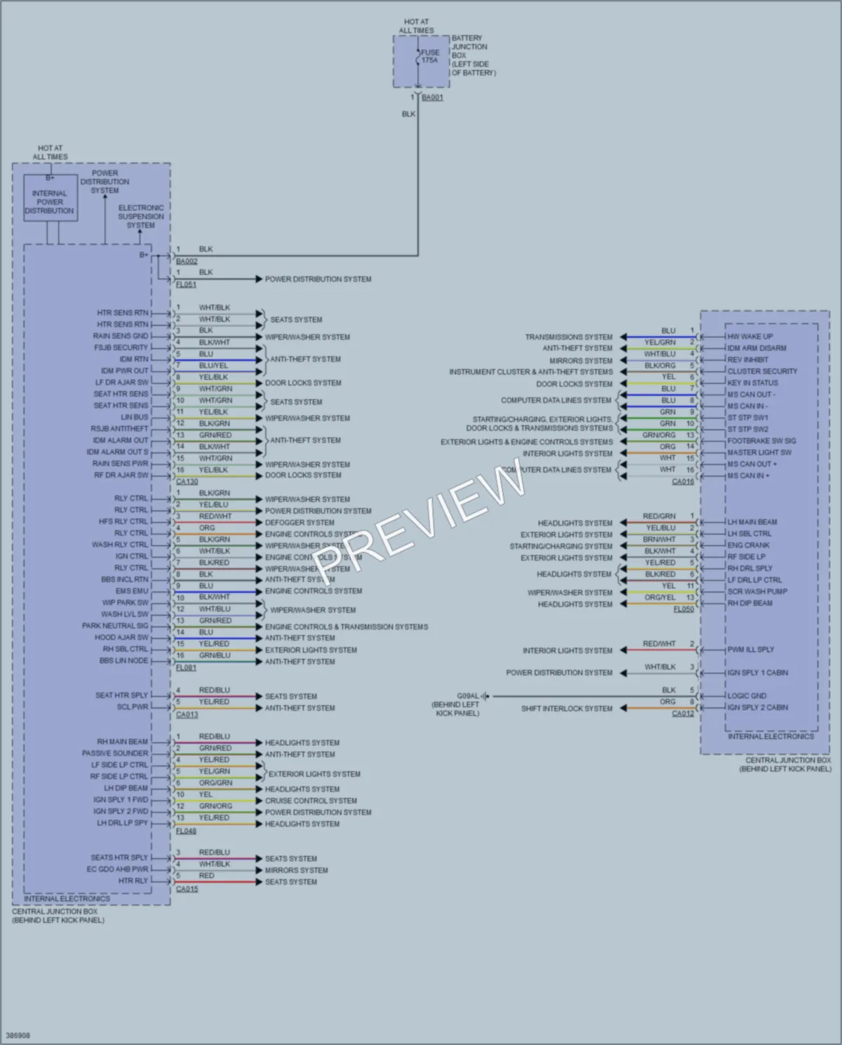 2013 Jaguar XK Body Control Modules wiring diagram preview