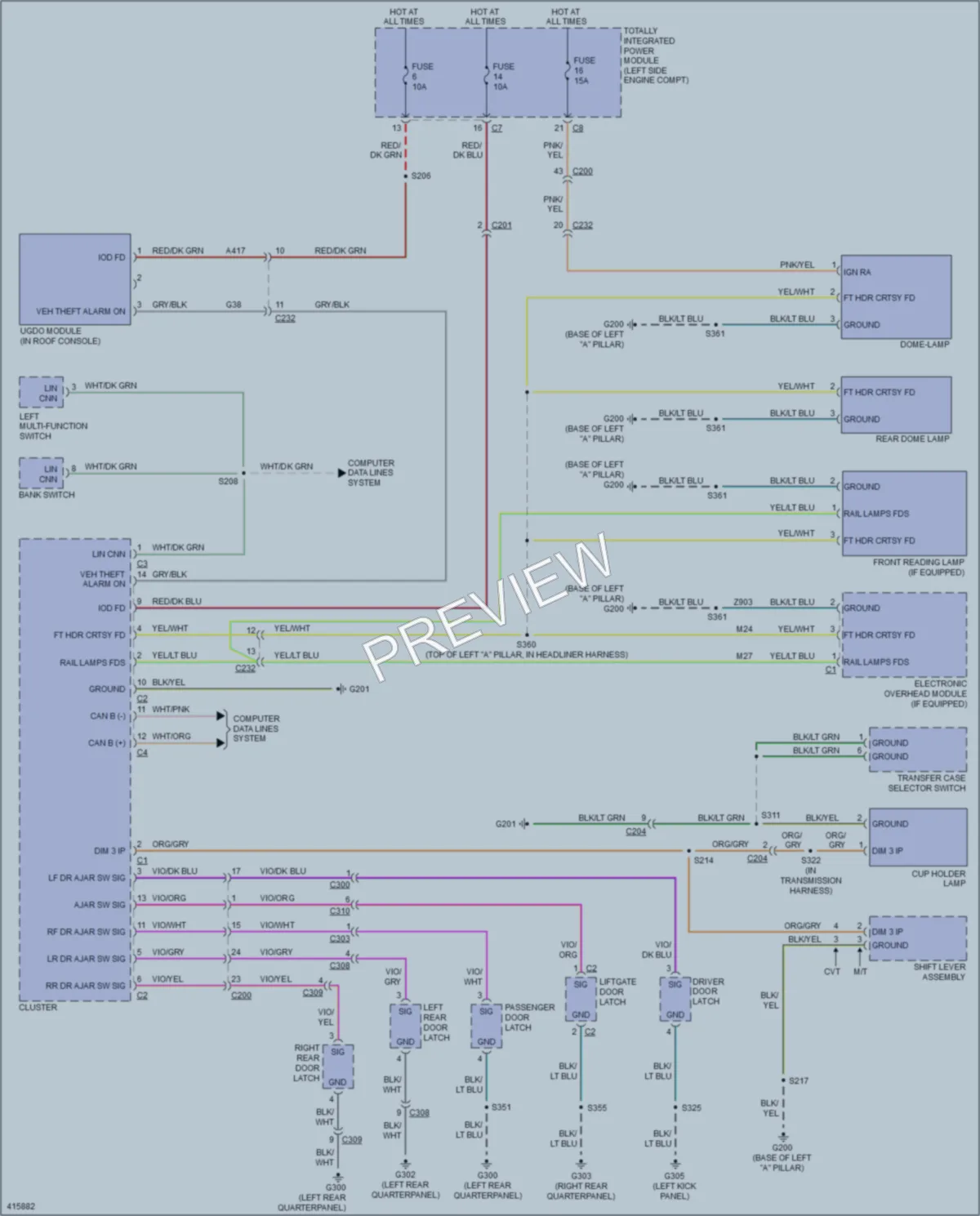 2013 Jeep Compass Interior Lights wiring diagram preview