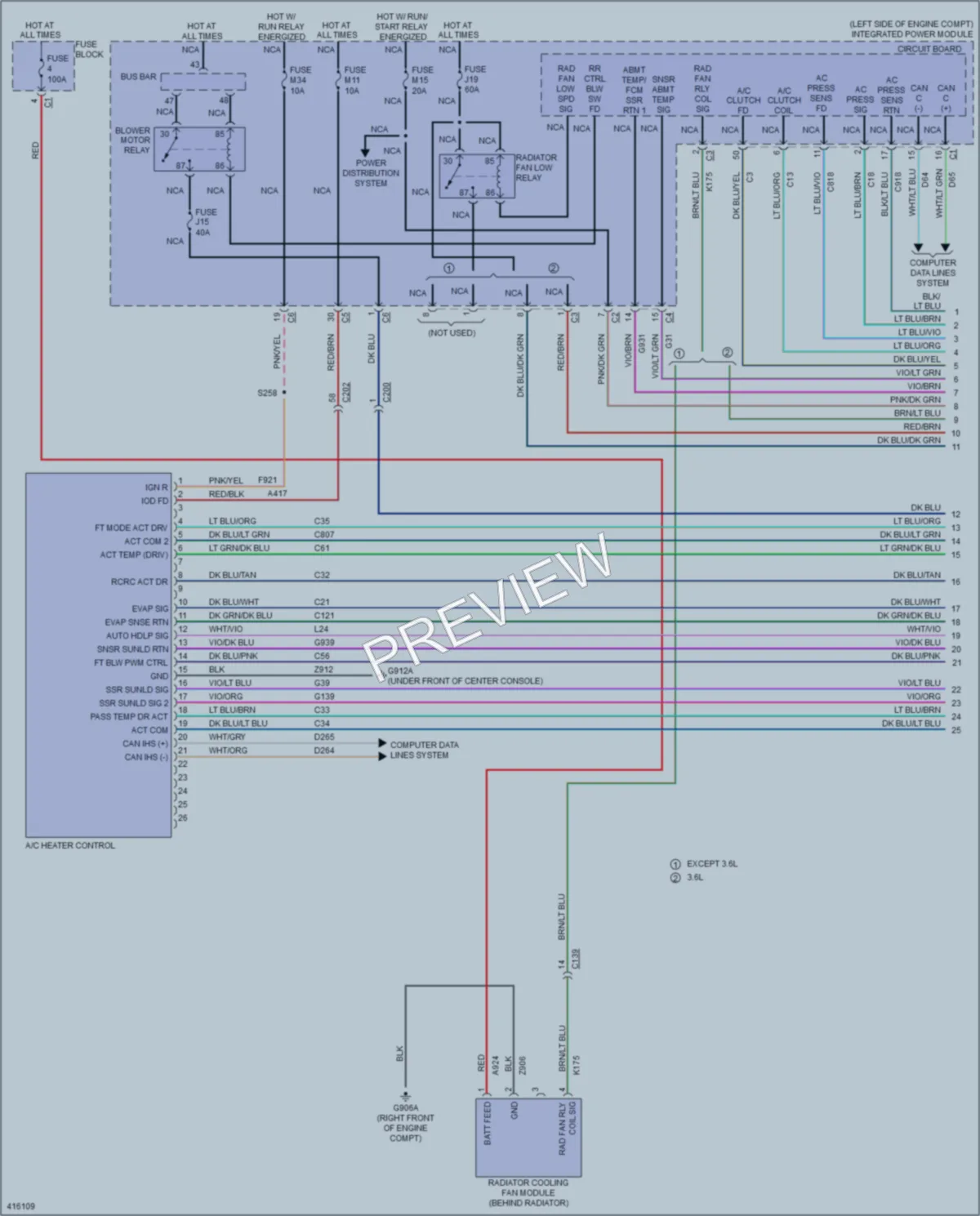 2013 Jeep GrandCherokee Air Conditioning wiring diagram preview