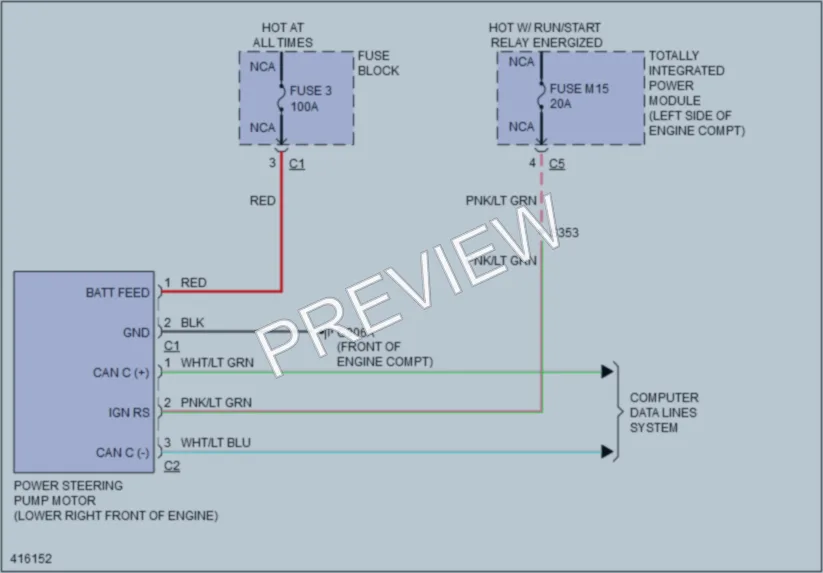 2013 Jeep GrandCherokee Electronic Power Steering wiring diagram preview