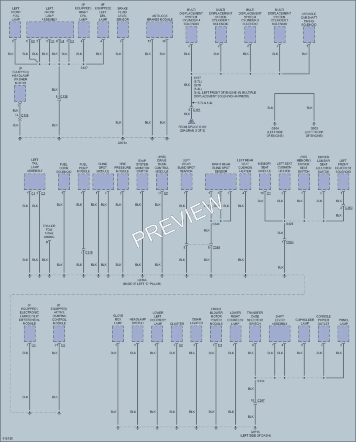 2013 Jeep GrandCherokee Ground Distribution wiring diagram preview