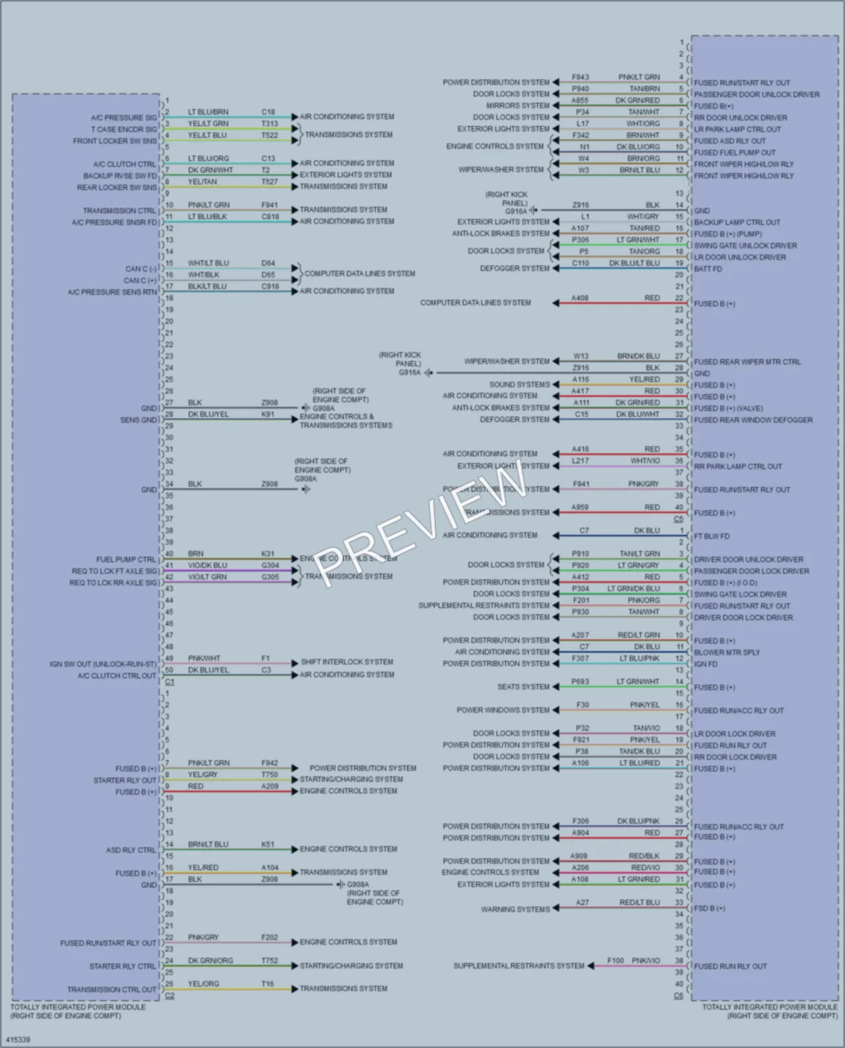 2013 Jeep Wrangler Body Control Modules wiring diagram preview