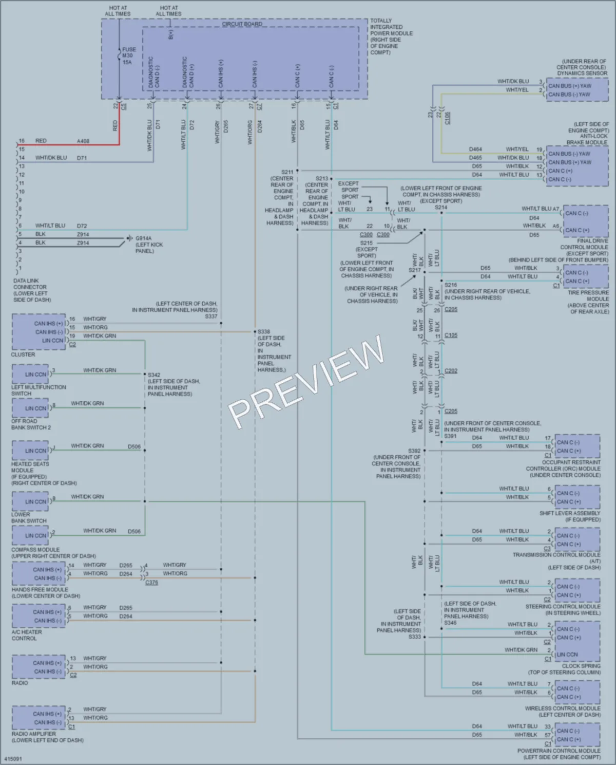2013 Jeep Wrangler Computer Data Lines wiring diagram preview