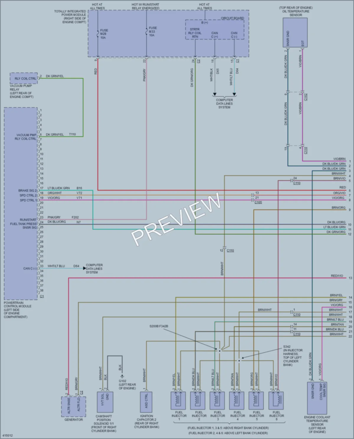 2013 Jeep Wrangler Engine Performance wiring diagram preview