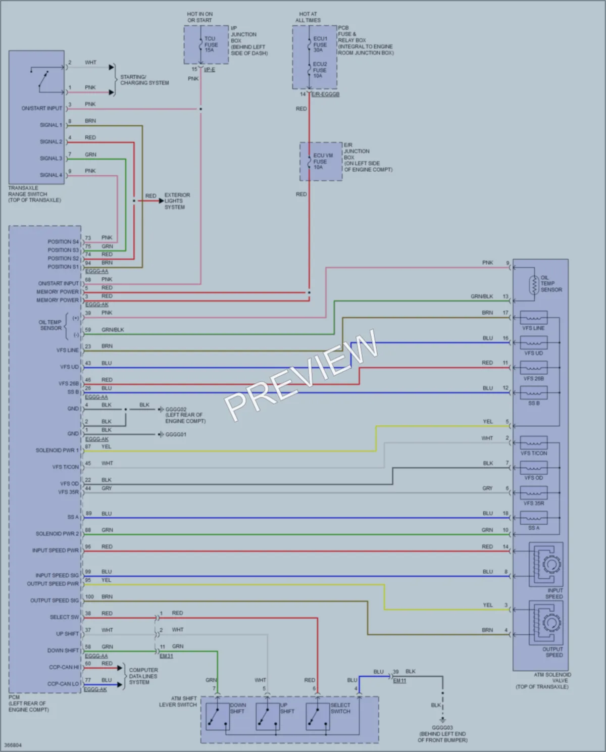 2013 Kia Rio Transmission wiring diagram preview