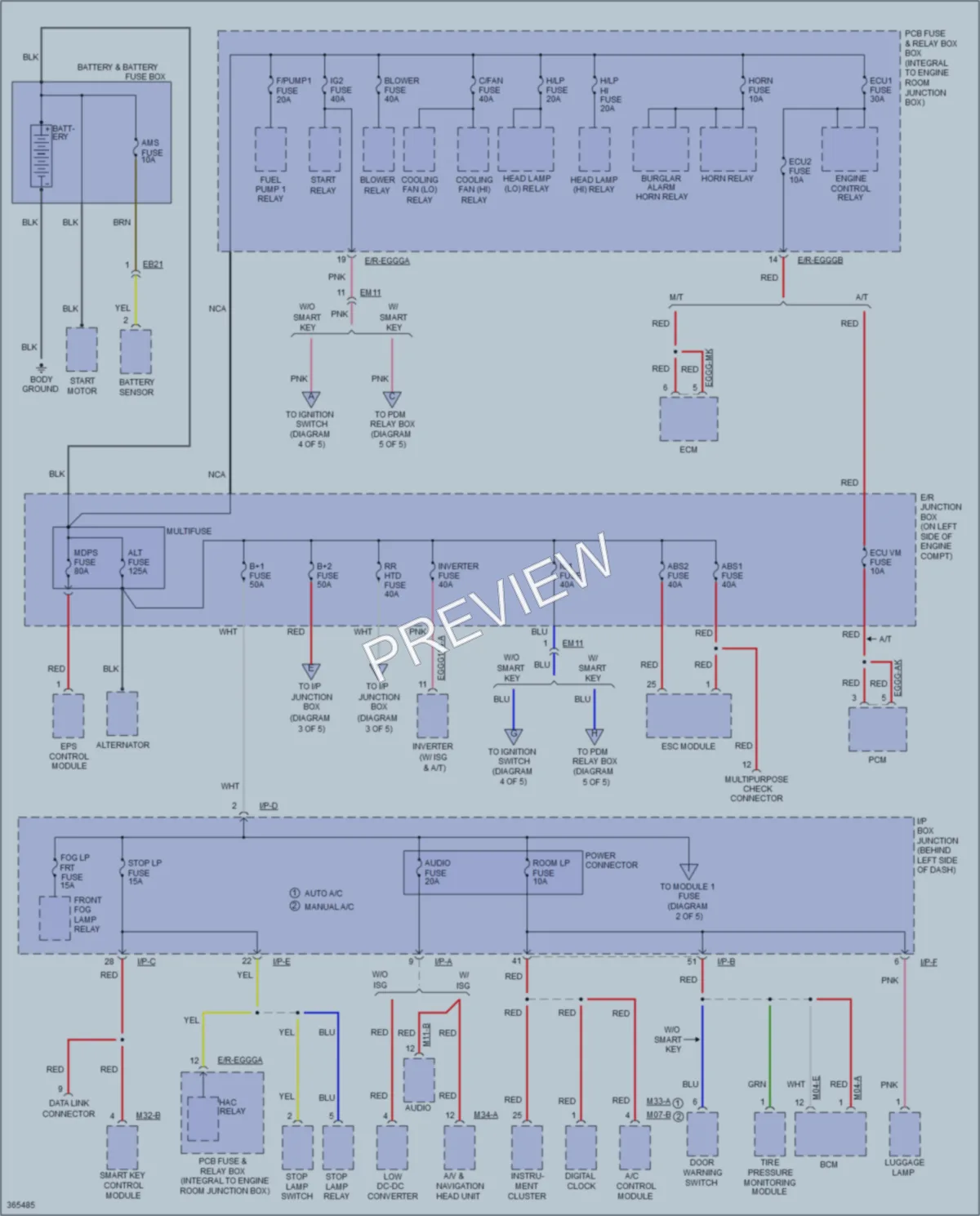 2013 Kia Rio5 Power Distribution wiring diagram preview
