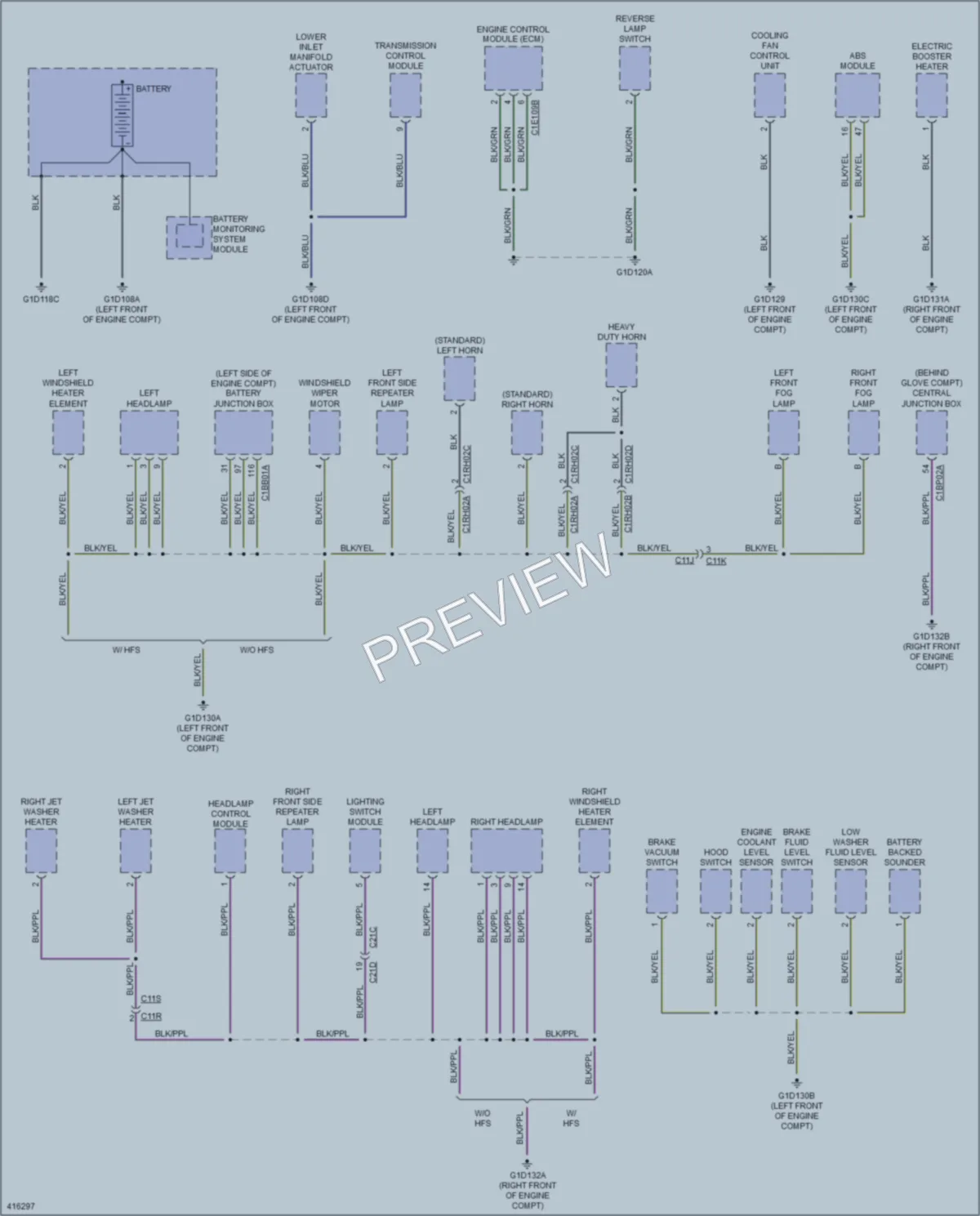 2013 LandRover LR2 Ground Distribution wiring diagram preview