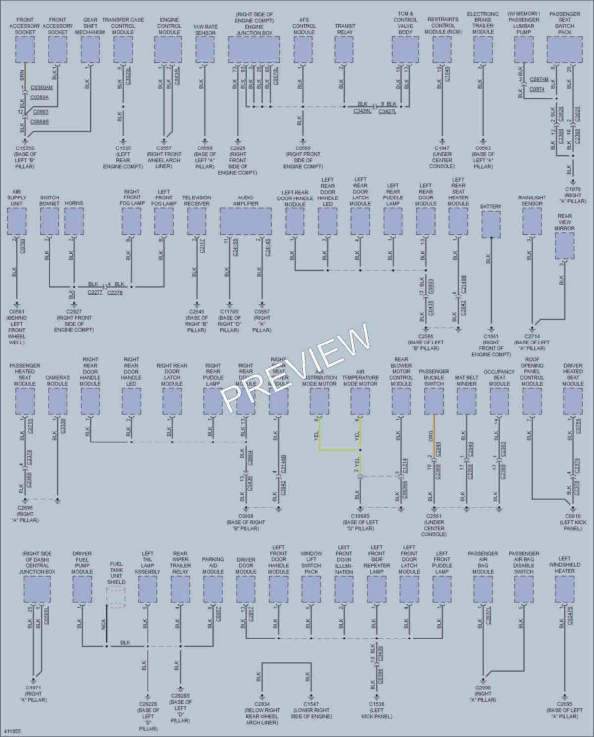 2013 LandRover LR4 Ground Distribution wiring diagram preview