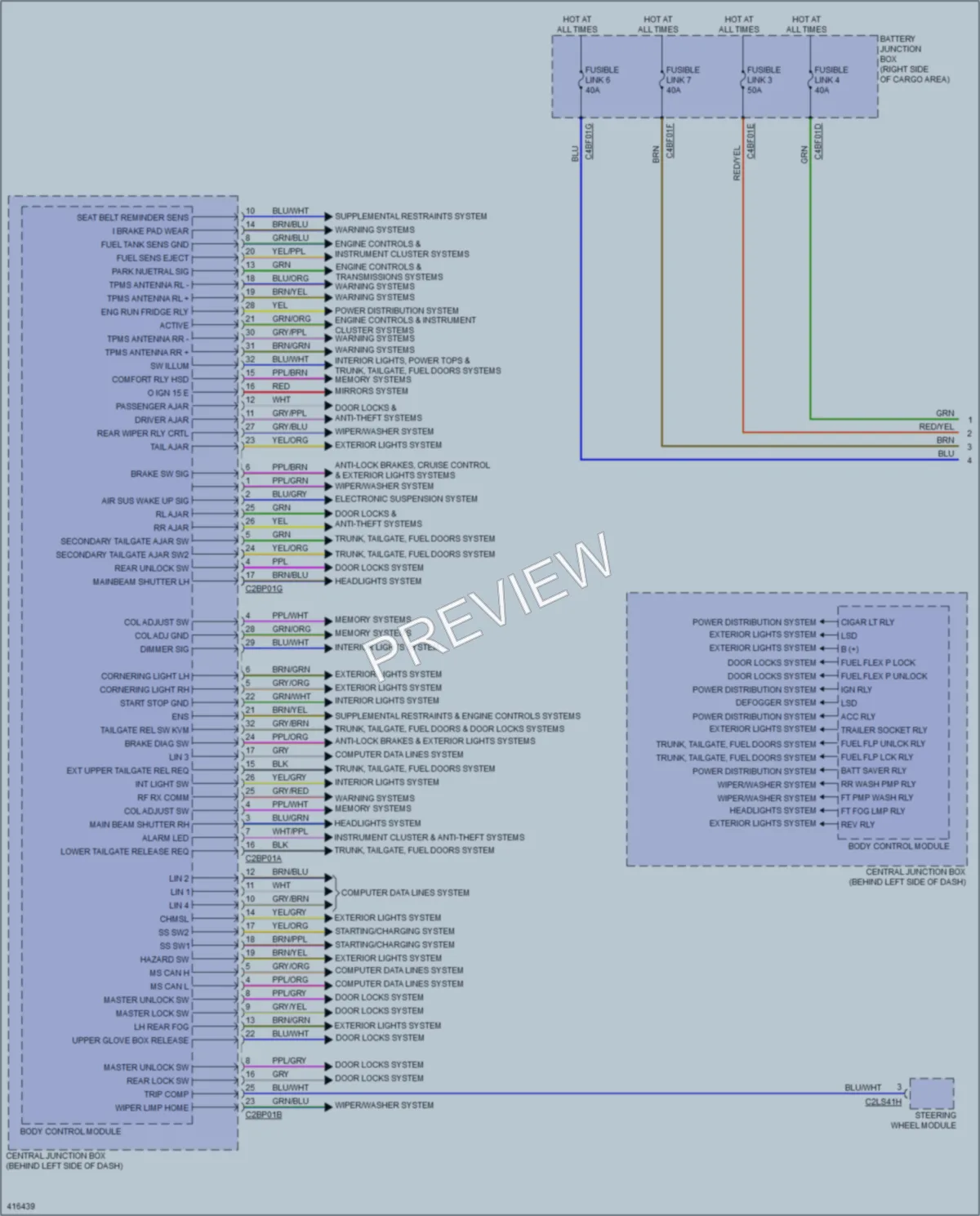 2013 LandRover RangeRover Body Control Modules wiring diagram preview