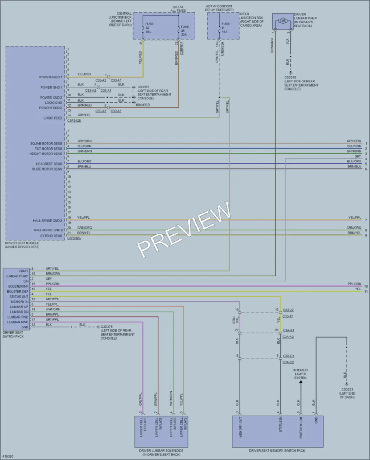 2013 LandRover RangeRover Memory Systems wiring diagram preview