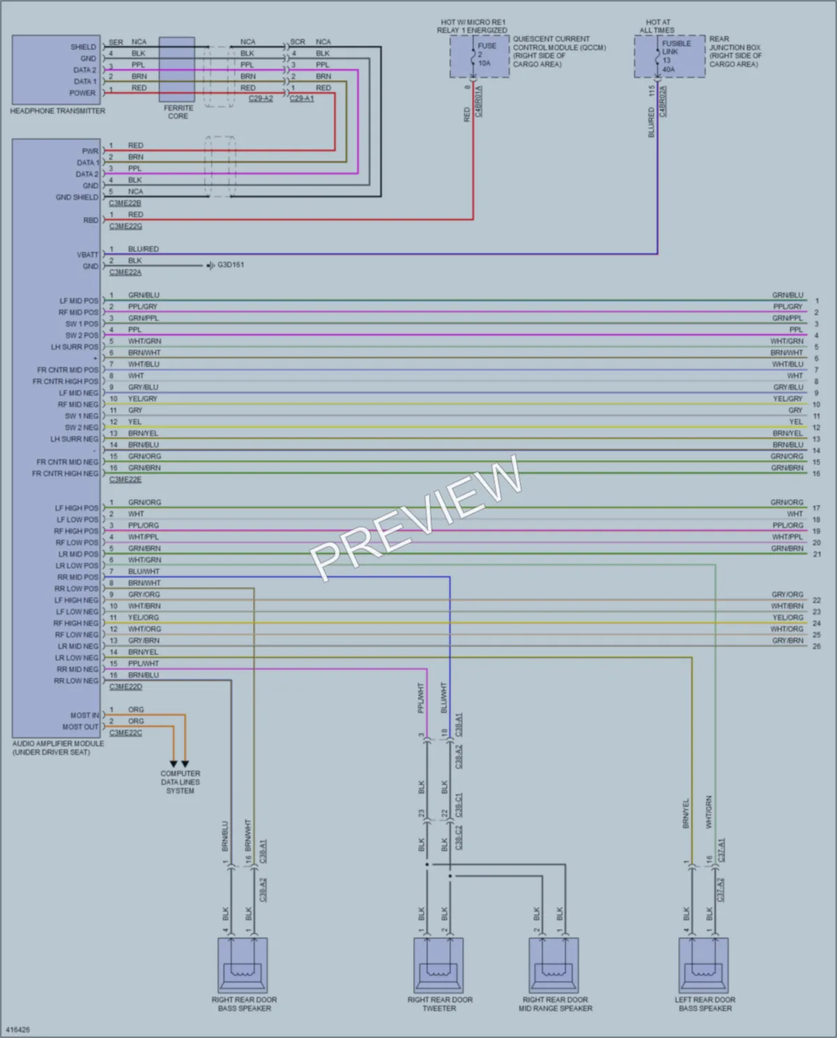2013 LandRover RangeRover Radio wiring diagram preview