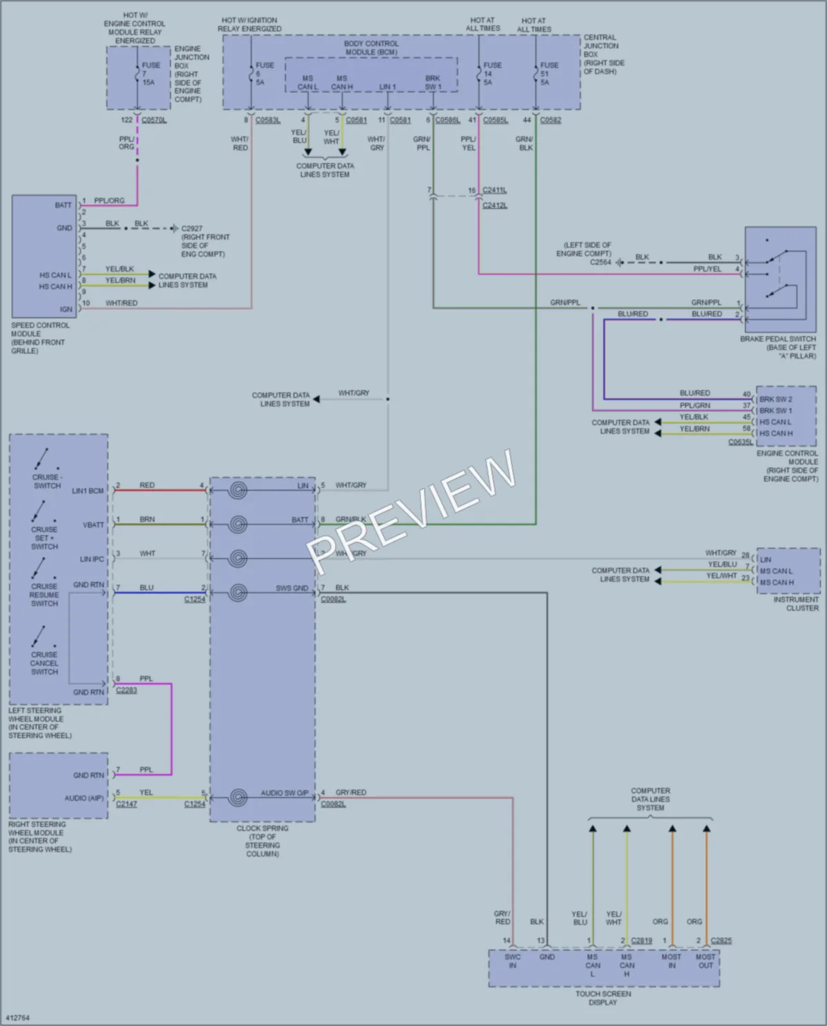 2013 LandRover RangeRoverSport Cruise Control wiring diagram preview