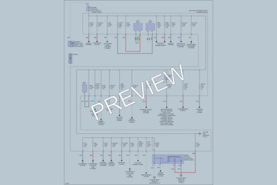 2013 Lexus CT200h Power Distribution wiring diagram preview