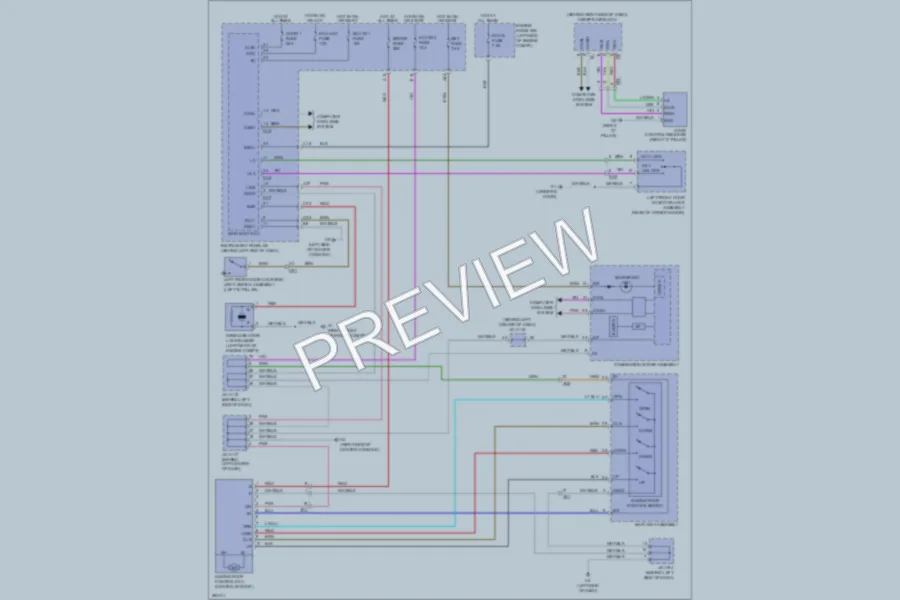 2013 Lexus CT200h Power Top Sunroof wiring diagram preview