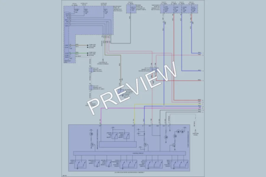 2013 Lexus CT200h Power Windows wiring diagram preview